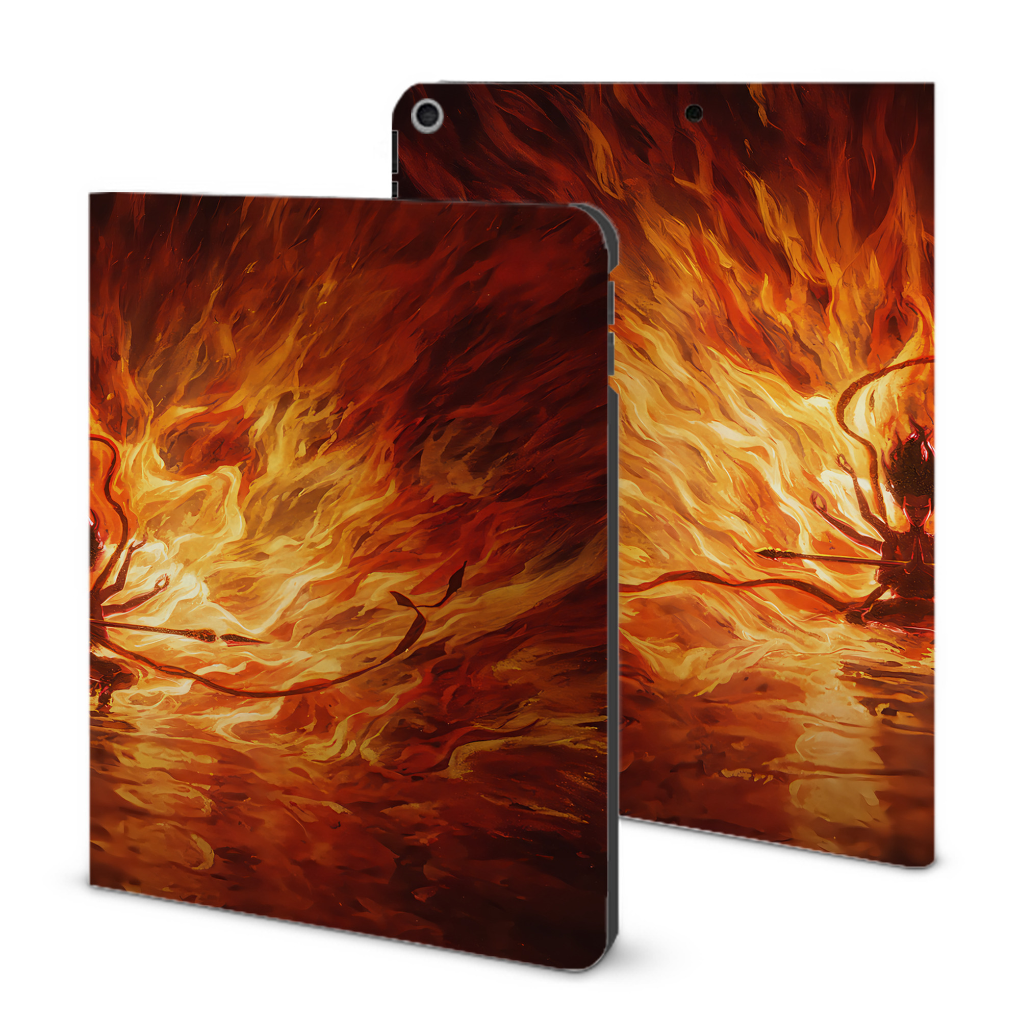 （画像用） Ne Zha 2 ナタ 魔童の大暴れ IPad ケース ブック型 PUレザー TPU 耐衝撃 軽量 薄型 ペン収納なし 全面保護 IPad 各モデル対応
